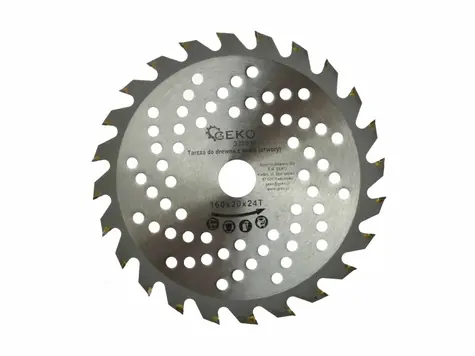 GEKO G78030 / Pilový kotouč vidiový s otvory / 160 x 20 mm / 24T
