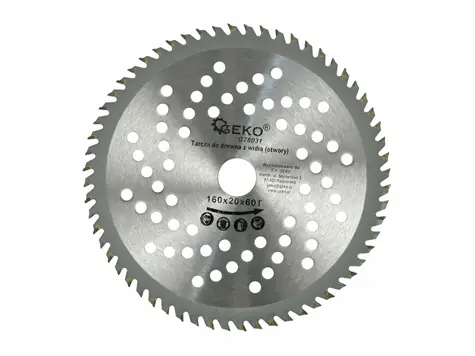 GEKO G78031 / Pilový kotouč vidiový s otvory / 160 x 20 mm / 60T