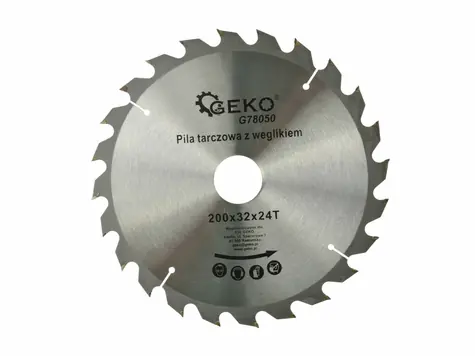 GEKO G78050 / Pilový kotouč vidiový s otvory / 200 x 32 mm / 24T