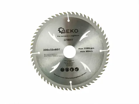 GEKO G78051 / Pilový kotouč vidiový s otvory / 200 x 32 mm / 60T
