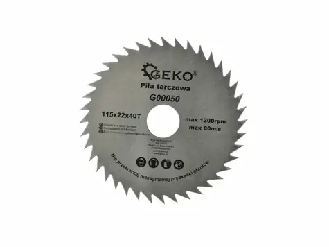 GEKO G00050 / Pilový kotouč / 115 x 22 mm / 40T