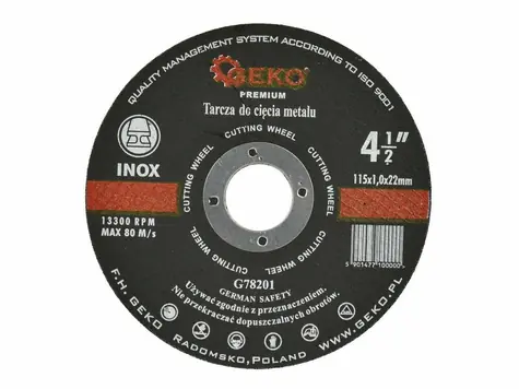 GEKO G78201 / Řezný kotouč na kov / 115 x 1 x 22.2 mm