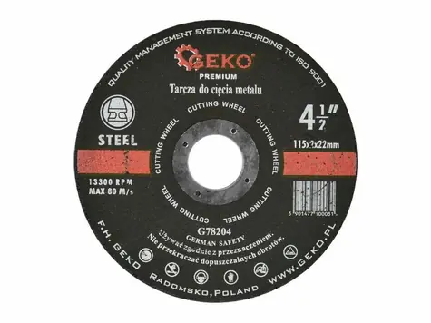 GEKO G78204 / Řezný kotouč na kov / 115 x 2 x 22.2 mm