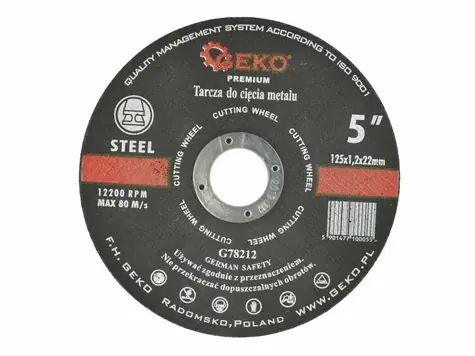 GEKO G78212 / Řezný kotouč na kov / 125 x 1.2 x 22.2 mm