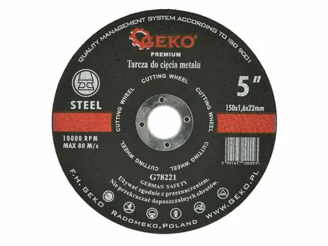 GEKO G78221 / Řezný kotouč na kov / 150 x 1.6 x 22.2 mm