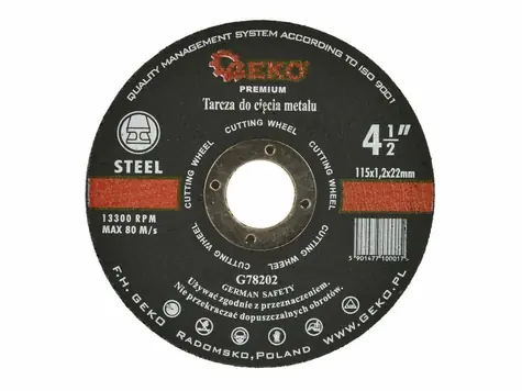GEKO G78202 / Řezný kotouč na kov & ocel / 115 x 1.2 x 22.2 mm