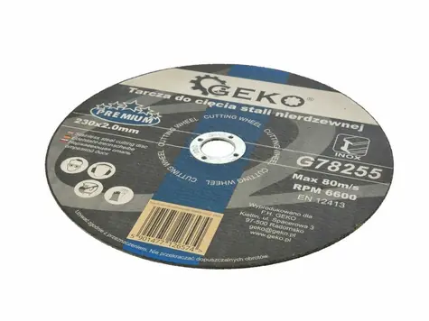 GEKO G78255 / Řezný kotouč na nerezovou ocel / 230 x 2 x 22.2 mm