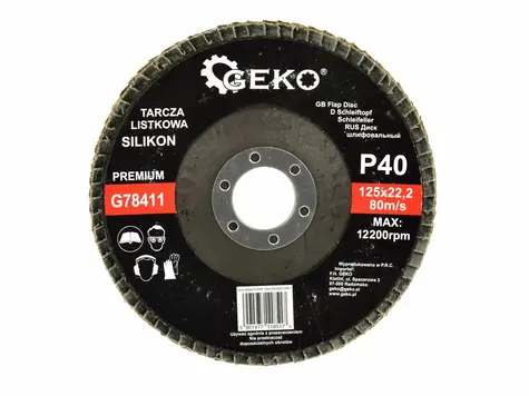 GEKO G78411 / Lamelový kotouč / 125 x 22.2 mm / P40