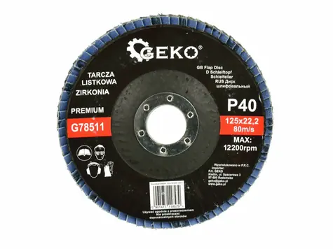 GEKO G78511 / Lamelový kotouč / 125 x 22.2 mm / P40