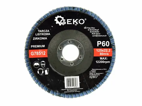 GEKO G78512 / Lamelový kotouč / 125 x 22.2 mm / P60