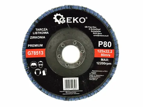 GEKO G78513 / Lamelový kotouč / 125 x 22.2 mm / P80