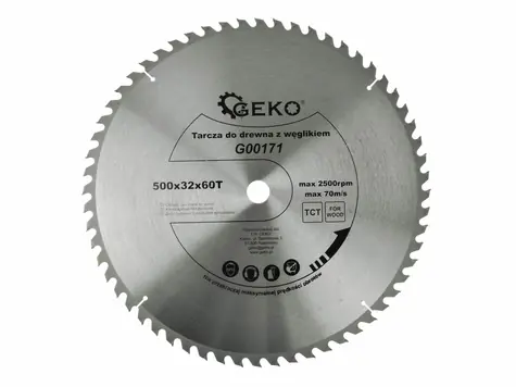 GEKO G00171 / Pilový kotouč na dřevo / 500 x 32 mm / 60T