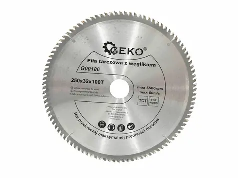 GEKO G00185 / Pilový kotouč TCT + redukce 25.4 mm / 250 x 32 mm / 80T