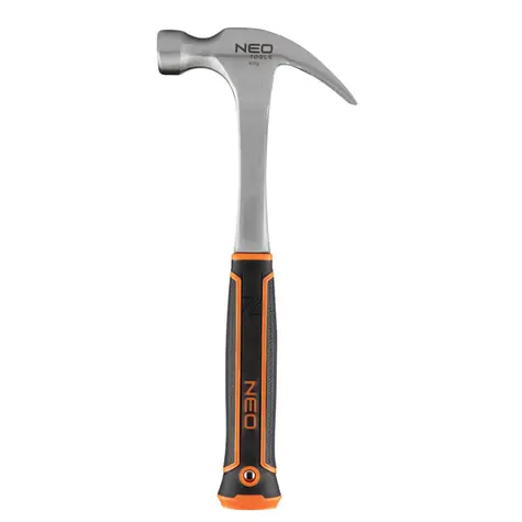 NEO TOOLS 25-103 Kladivo tesařské / Hmotnost hlavy: 450 g / Délka: 326 mm / Bimateriálová rukojeť