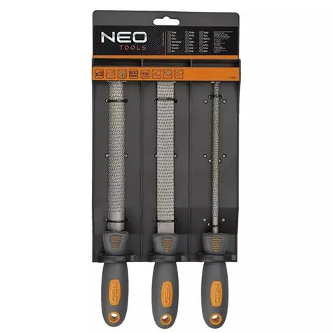 NEO TOOLS 37-600 Sada 3ks pilníků na dřevo / 200 mm