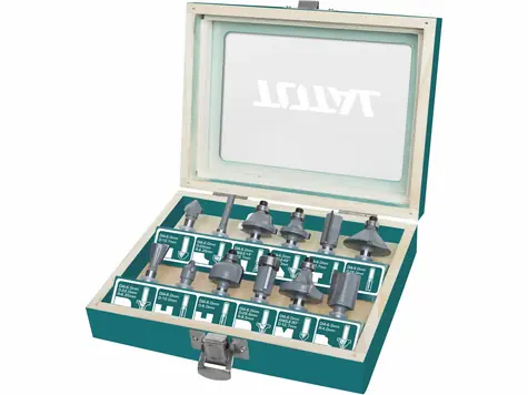 TOTAL-TOOLS Frézy tvarové do dřeva sada 12ks