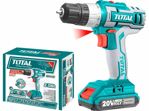 TOTAL-TOOLS TDLI20024 / Aku vrtací šroubovák / 20V / 1500 ot-min / 1x aku  