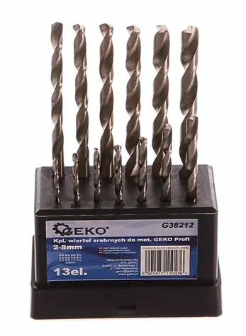 GEKO Sada vrtáků do kovu 2-8mm 13ks / HSS
