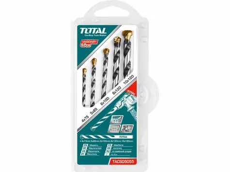 TOTAL-TOOLS Vrtáky do betonu sada 5ks