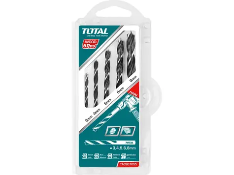 TOTAL-TOOLS Vrtáky do dřeva 5ks