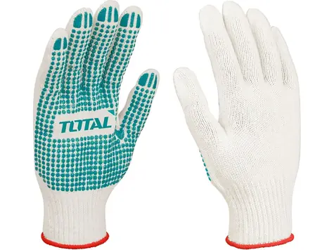 TOTAL-TOOLS TSP11102 / Rukavice pletené bílé - vel. 10 (XL) 