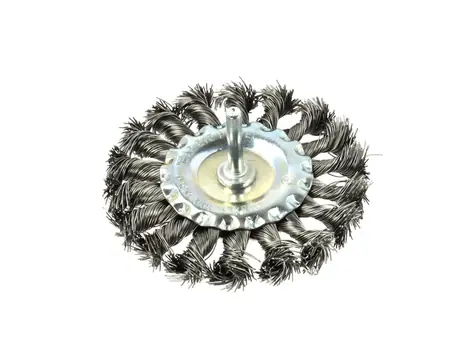 GEKO G00629 Kartáč okružní copánkový 100mm / vlnitý drát S 0.5mm / stopka 6mm