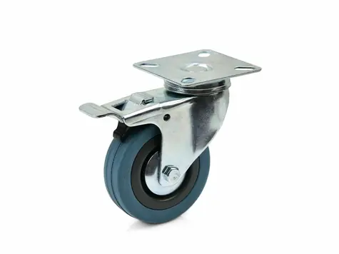 GEKO Náhradní otočné kolečko guma/polypropylen s brzdou 75mm 