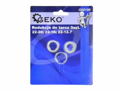 GEKO Redukční kroužek na kotouče sada 3ks / 12.7-22 mm