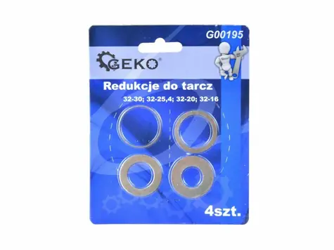 GEKO Redukční kroužek na kotouče sada 4ks / 16-30 mm