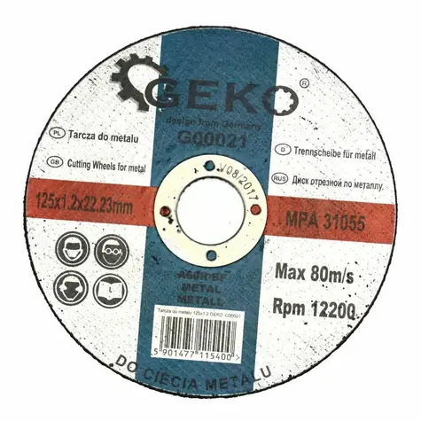 GEKO Řezný kotouč na kov 125x1.2x22.23mm 