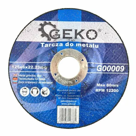 GEKO Řezný kotouč na kov 125x6x22.23mm 