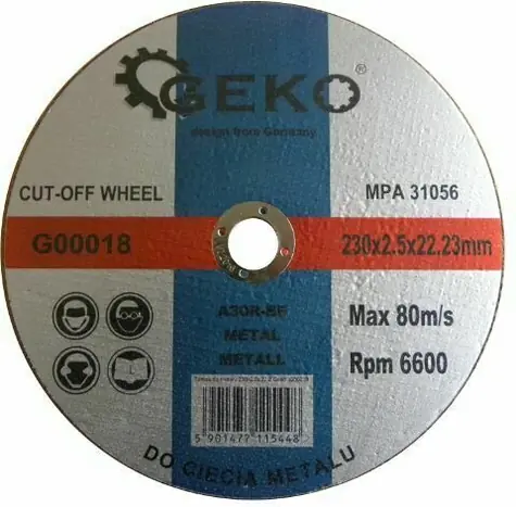 GEKO Řezný kotouč na kov 230x2.5x22.2mm 