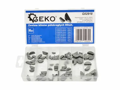 GEKO Sada polokruhových klínů 80ks 