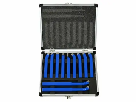 GEKO Soustružnické nože 10x10mm sada 11ks / uloženo v kufru 