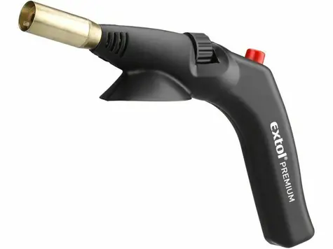 EXTOL-PREMIUM Hořák s piezo zapalováním / plyn. kartuše / EN417 / EU závit 7/16“ / Ř 20mm / 1.7kWh 