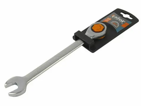 EXTOL-PREMIUM Klíč ráčnový očkoplochý 17mm / 45 zubů / CrV 