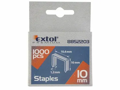 EXTOL-PREMIUM Spony 8mm balení 1000ks / 10.6x0.52x1.2mm 