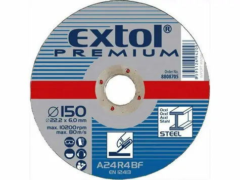 EXTOL-PREMIUM Kotouč brusný na ocel 125x6.0x22.2mm 