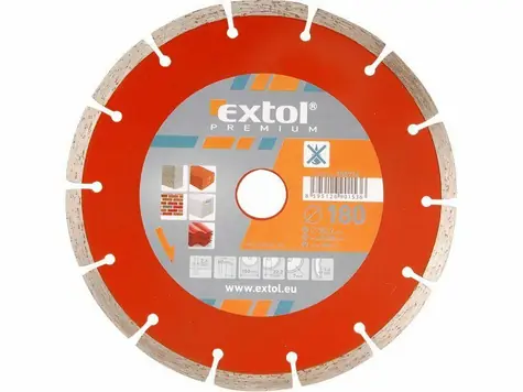 EXTOL-PREMIUM Kotouč diamantový řezný segmentový 125x22.2mm / suché řezání 