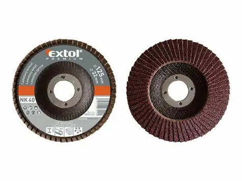 EXTOL-PREMIUM Kotouč lamelový šikmý korundový P80 - 125mm / KORUND 