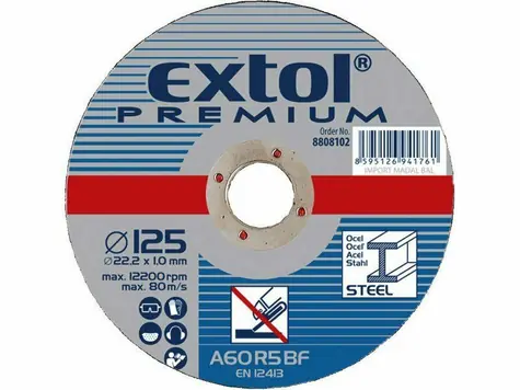 EXTOL-PREMIUM Kotouč řezný na ocel 230x3x22.2mm 