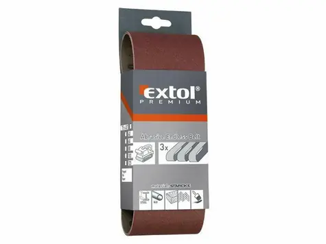 EXTOL-PREMIUM Plátno brusné nekonečný pás 75x533mm - P80 3ks