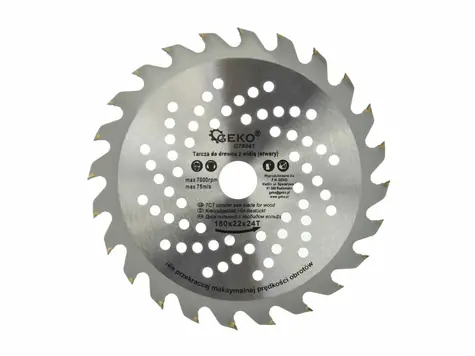 GEKO Kotouč pilový vidiový s otvory 180x22x24T 