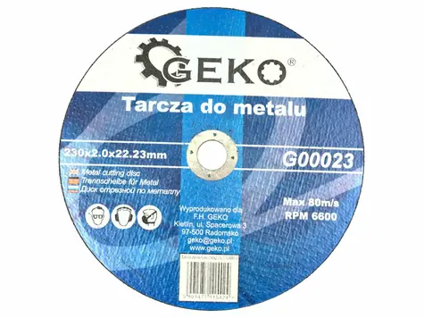 GEKO Řezný kotouč na kov 230x2.0x22.23mm 