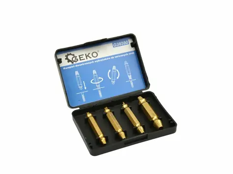 GEKO Sada oboustranných vytahováků zlomených šroubů 4 ks