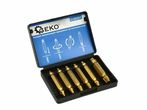 GEKO Sada oboustranných vytahováků zlomených šroubů 6 ks / HSS4341