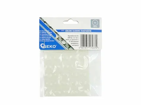 GEKO Transparentní silikonové dorazy/podložky | kulaté | na nábytek 10mm 25ks 