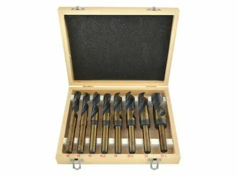 GEKO Vrtáky sada 8ks / dřevo a kov / 14-25.5 mm / HSS 