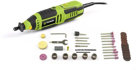 FIELDMANN FDMB 200160-E / Modelářská bruska / 170W / 10 000 – 36 000 ot/min / 3.2 mm / 40 ks příslušenství 