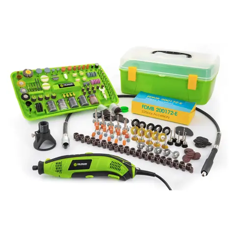 FIELDMANN FDMB 200172-E / Modelářská bruska / 170W / 10 000 – 35 000 ot/min / 3.2 mm / 440 ks příslušenství 